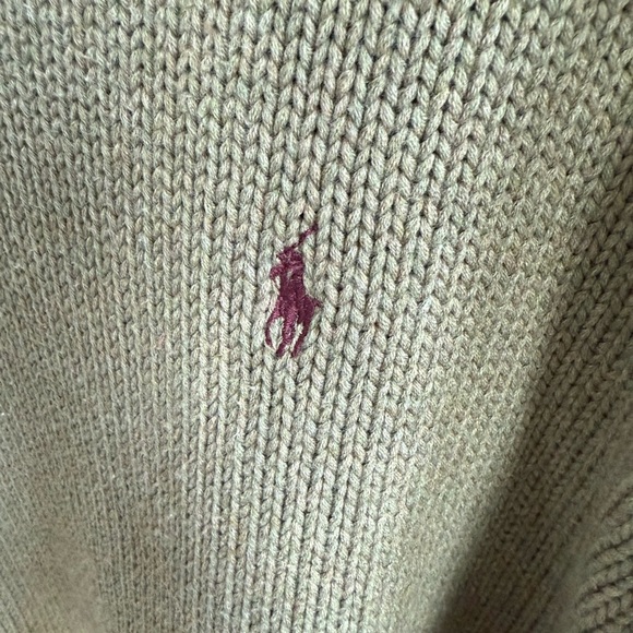 Polo by Ralph Lauren Men's Light Green Cotton V-Neck Sweater • XL - Picture 6 of 6